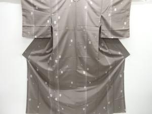 未使用品　のり散らしに風景模様小紋着物